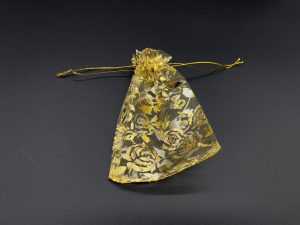 Подарочные мешочки из органзы. Цвет "золото". 9х12см