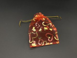 Подарочные мешочки из органзы прозрачные Цвет красный. 10х14см