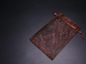 Подарункові мішечки з органзи. Колір коричневий. 11х16см