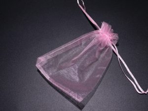 Подарочные мешочки из органзы. Цвет светло-розовый. 11х16см