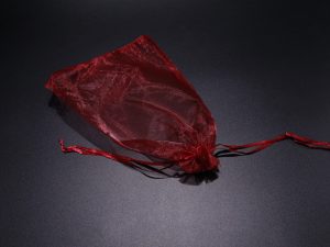 Подарочные мешочки из органзы. Цвет бордо. 17х23см