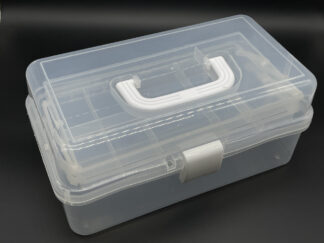 Пластиковый органайзер с ячейками для рукоделия 320х190х145 мм с крышкой прозрачный