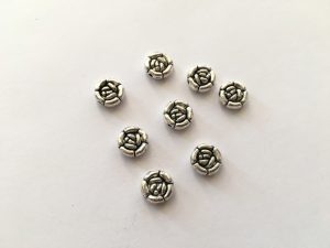 Фурнитура для браслетов. Цвет "античное серебро". 10мм