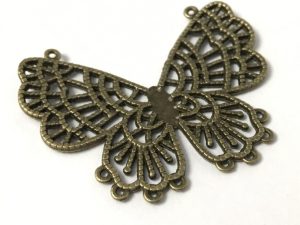 Металеві накладки. Метелик. Колір "антична бронза". 60х48мм