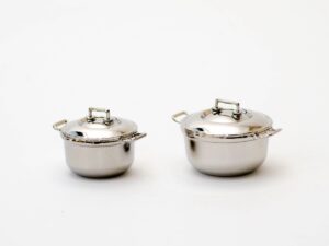 Каструля з кришкою, хром